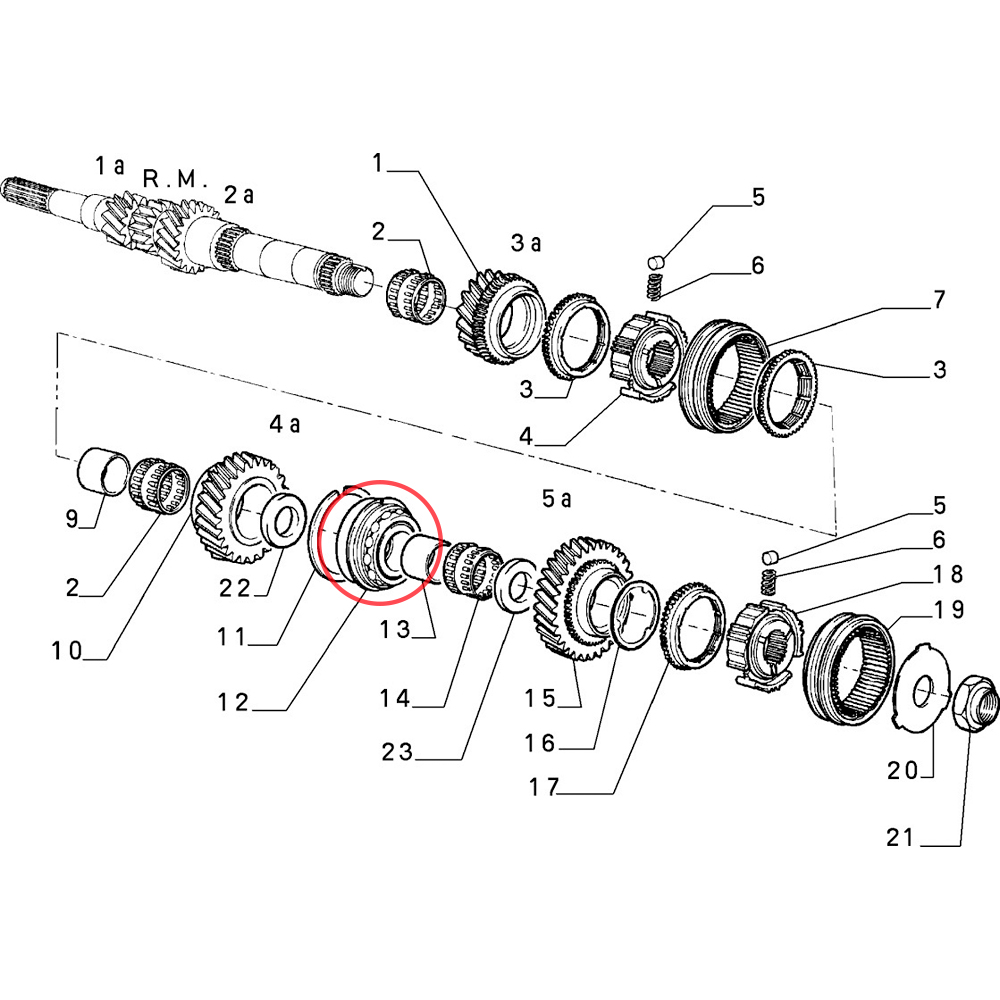 Gearbox End Bearing 8V