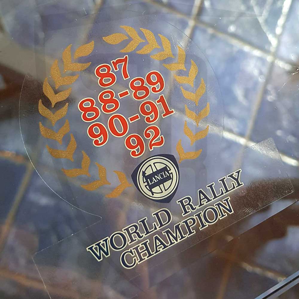 6 Times World Rally Champion Sticker